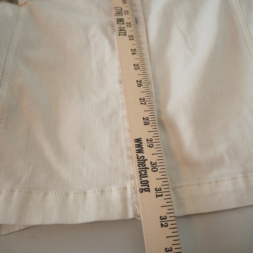 NWT J. Jill Cream Denim Belted Duster Trench Coat Size 3X Light Jacket in Barley - Picture 16 of 16